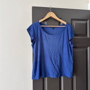Eileen Fisher Royal Blue Short Sleeve Top